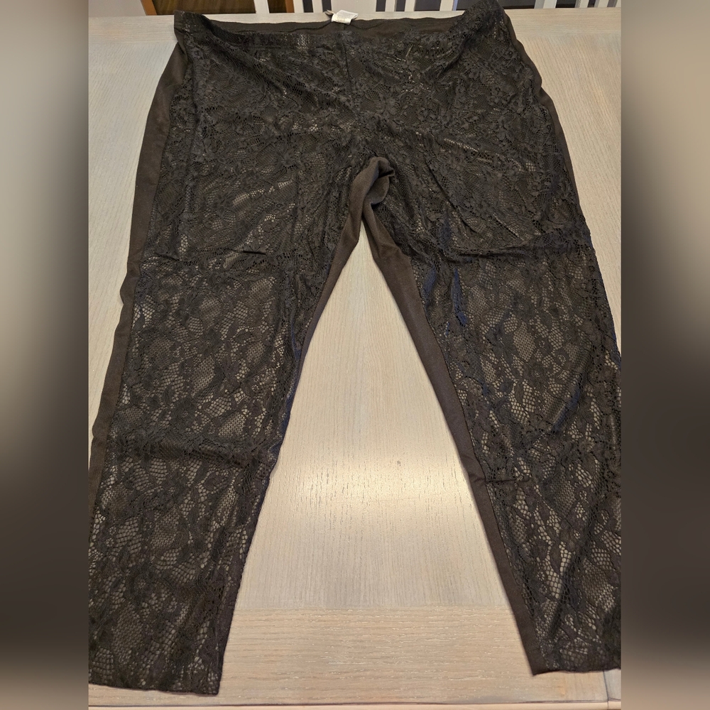 Penningtons Lace Overlay Leggings 4x